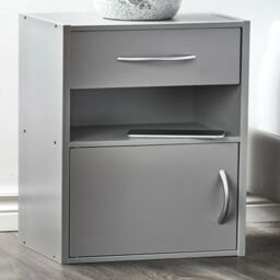EONLION 2 Wooden Nightstands - Bedside Cabinet with Door Drawer in Light Oak - thumbnail 7