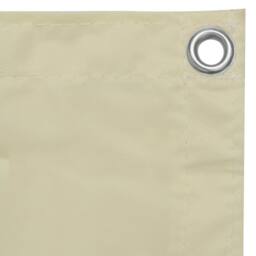 Berkfield Home Balcony Screen Cream 120x600 cm Oxford Fabric in Beige - thumbnail 3