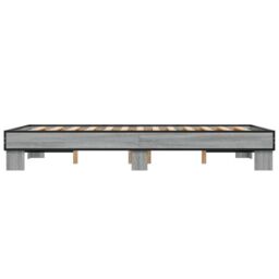 Berkfield Home Bed Frame without Mattress Grey Sonoma 140x200 cm - thumbnail 5