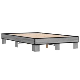 Berkfield Home Bed Frame without Mattress Grey Sonoma 140x200 cm - thumbnail 6