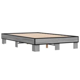 Berkfield Home Bed Frame without Mattress Grey Sonoma 140x200 cm - thumbnail 3