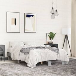 Berkfield Home Bed Frame without Mattress Grey Sonoma 140x200 cm - thumbnail 1