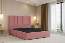 "Nexus Mattresses Ltd Kyoto Plush Divan Bed Base 2 Drawers Foot-End - 54"" Headboard in Pink - Size: Super King" - thumbnail 2