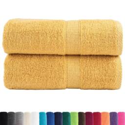Berkfield Home Premium Soap Towels SOLUND 2pcs Gold 30x30cm 600gsm