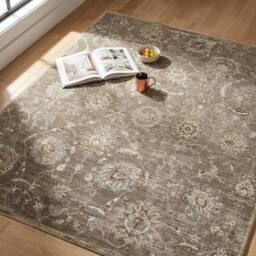 Livabliss Arda-Vintage Brown Grey Blue Traditional Boho Fringe Living Rug - Size: 200 cm x 290 cm - thumbnail 8
