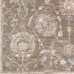 Livabliss Arda-Vintage Brown Grey Blue Traditional Boho Fringe Living Rug - Size: 200 cm x 290 cm - thumbnail 7