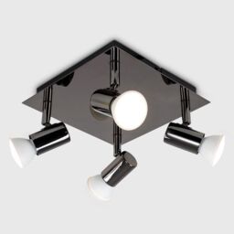 ValueLights Spotlight 4 Way Black Ceiling Bar Spotlight - thumbnail 3