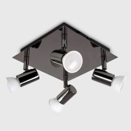 ValueLights Spotlight 4 Way Black Ceiling Bar Spotlight - thumbnail 2
