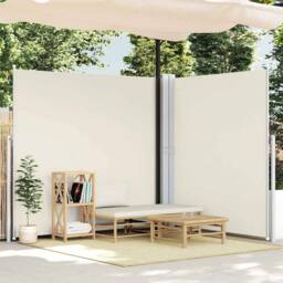 Berkfield Home Retractable Side Awning Cream 200x600 cm in Beige - thumbnail 2