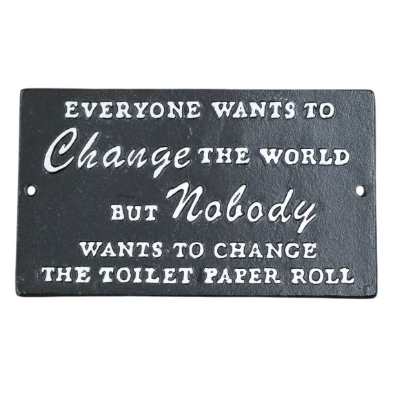 Gifts Direct 2 U Metal Wall Sign Change The World in Black - image 1