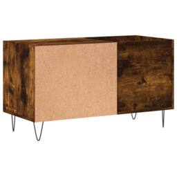 Berkfield Home Record Cabinet Smoked Oak 85x38x48 cm Engineered Wood in Brown - Size: 85 x 38 x 48 cm - thumbnail 6
