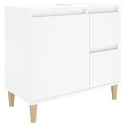 Berkfield Home 3 Piece Bathroom Cabinet Set White Engineered Wood - thumbnail 5