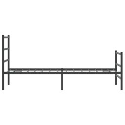 Berkfield Home Metal Bed Frame without Mattress with Footboard¬†Black 75x190cm in Black - Size: 75x190 cm - thumbnail 6