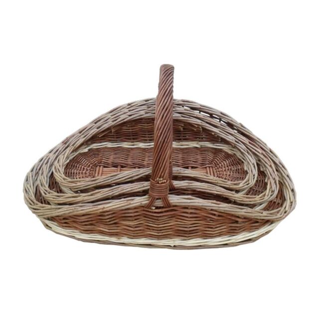 Red Hamper Wicker Set of 2 Hampton Garden Trug in Brown - image 1
