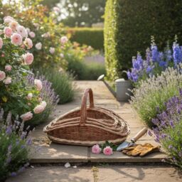 Red Hamper Wicker Set of 2 Hampton Garden Trug in Brown - thumbnail 2