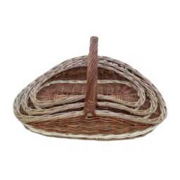 Red Hamper Wicker Set of 2 Hampton Garden Trug in Brown - thumbnail 1