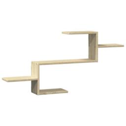 Berkfield Home Wall Shelf Sonoma Oak 104x15x49 cm Engineered Wood in Light Brown - Size: 104 x 15 x 49 cm - thumbnail 3