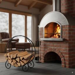 Gymax Firewood Rack Folding Log Hoop A-frame for Indoor Outdoor-Black in Black - thumbnail 6