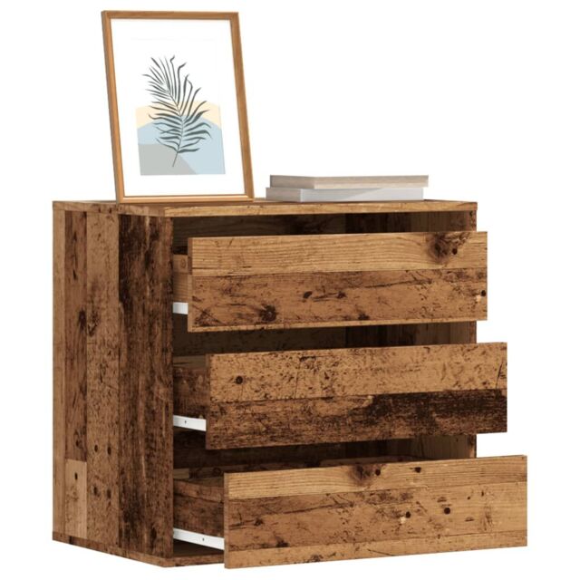 Berkfield Home Corner Chest of Drawers Old Wood 60x41x58 cm Engineered Wood in Brown - Size: 60 x 41 x 58 cm - image 1