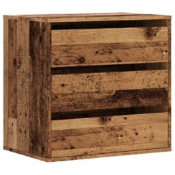 Berkfield Home Corner Chest of Drawers Old Wood 60x41x58 cm Engineered Wood in Brown - Size: 60 x 41 x 58 cm - thumbnail 2