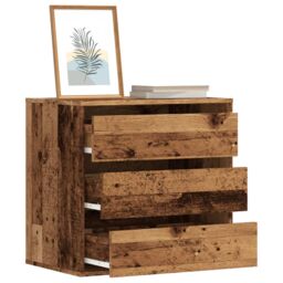 Berkfield Home Corner Chest of Drawers Old Wood 60x41x58 cm Engineered Wood in Brown - Size: 60 x 41 x 58 cm