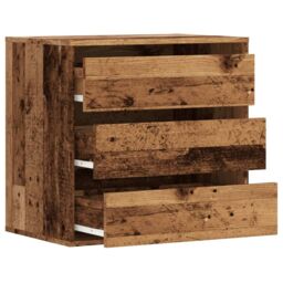 Berkfield Home Corner Chest of Drawers Old Wood 60x41x58 cm Engineered Wood in Brown - Size: 60 x 41 x 58 cm - thumbnail 5