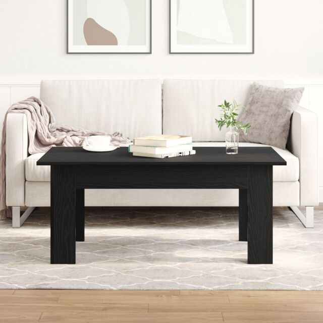 Berkfield Home Black Oak Coffee Table, 100x60x42 cm, Made of Engineered Wood - Size: 100 x 60 x 42 cm - image 1