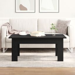 Berkfield Home Black Oak Coffee Table, 100x60x42 cm, Made of Engineered Wood - Size: 100 x 60 x 42 cm - thumbnail 1