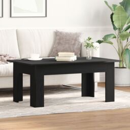 Berkfield Home Black Oak Coffee Table, 100x60x42 cm, Made of Engineered Wood - Size: 100 x 60 x 42 cm - thumbnail 4