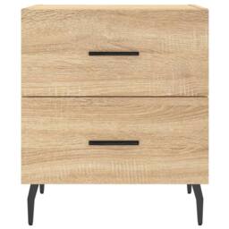 Berkfield Home Modern Bedside Cabinets 2 pcs Sonoma Oak 40x35x47.5 cm Engineered Wood in Light Tan - thumbnail 6