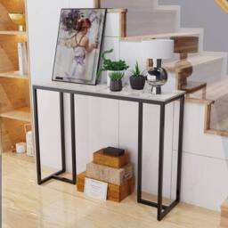 SPETLEK Marble Free Standing Hallway Console Table in Black - thumbnail 4
