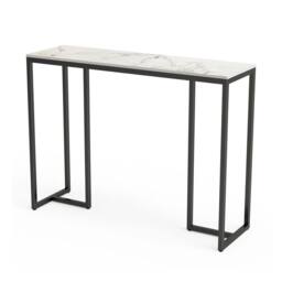 SPETLEK Marble Free Standing Hallway Console Table in Black - thumbnail 1