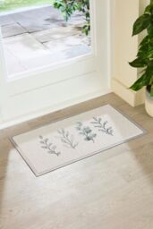 Artsy Mats Neutral Leaves Indoor Outdoor Doormat (70 x 40cm) in Beige - Size: 40 cm x 70 cm - thumbnail 1