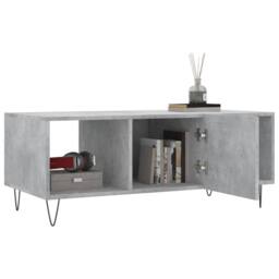 Berkfield Home Coffee Table Concrete Grey 102x50x40 cm Engineered Wood - Size: 102 x 50 x 40 cm - thumbnail 4