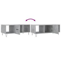Berkfield Home Coffee Table Concrete Grey 102x50x40 cm Engineered Wood - Size: 102 x 50 x 40 cm - thumbnail 9