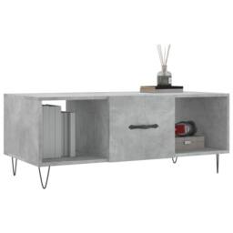 Berkfield Home Coffee Table Concrete Grey 102x50x40 cm Engineered Wood - Size: 102 x 50 x 40 cm - thumbnail 3