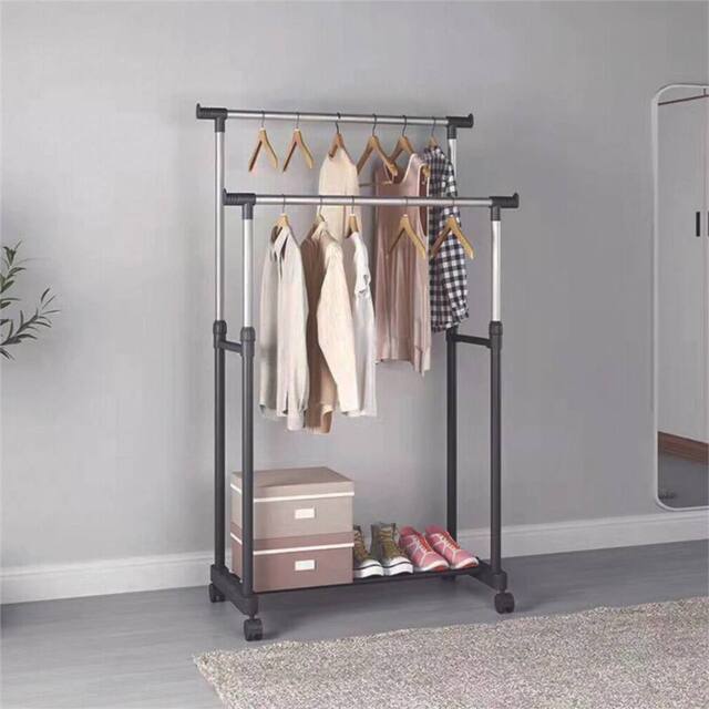 KORVIXA Heavy Duty Clothes Rail Rack in Black - image 1