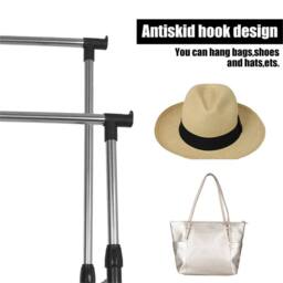 KORVIXA Heavy Duty Clothes Rail Rack in Black - thumbnail 5