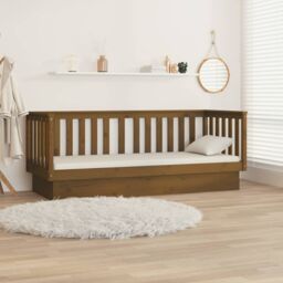 Berkfield Home Day Bed Honey Brown 75x190 cm Solid Wood Pine - thumbnail 4