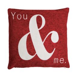 Orsina You & Me Words Cushion in Red - thumbnail 1
