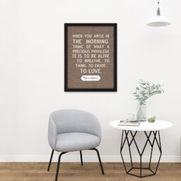 "Artery8 Wall Art Print Dictionary Inspiring Quote Marcus Aurelius Morning Precious Privilege Alive Large Framed Wall Décor Art - Size: W18"" x H24""" - thumbnail 2