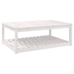 Berkfield Home Garden Table White 121x82.5x45 cm Solid Wood Pine