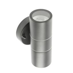 CGC Lighting 'Mia' Dark Grey Stainless Steel GU10 Up & Down Outdoor Wall Light IP44 - thumbnail 6