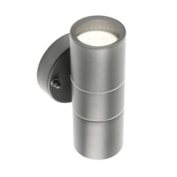 CGC Lighting 'Mia' Dark Grey Stainless Steel GU10 Up & Down Outdoor Wall Light IP44 - thumbnail 4