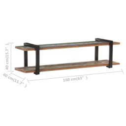 Berkfield Home TV Cabinet 160x40x40 cm Solid Reclaimed Wood in Brown - Size: 160 x 40 x 40 cm - thumbnail 5