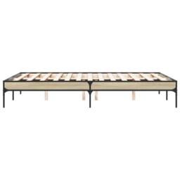 Berkfield Home Bed Frame without Mattress Sonoma Oak 140x190 cm in Brown - thumbnail 5