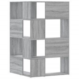 Berkfield Home Corner Bookcase 4-Tier Grey Sonoma 85x85x140 cm Engineered Wood - Size: 85 x 85 x 140 cm - thumbnail 6
