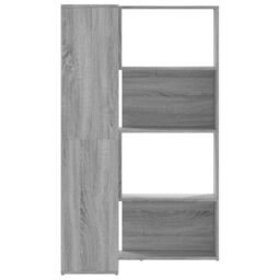 Berkfield Home Corner Bookcase 4-Tier Grey Sonoma 85x85x140 cm Engineered Wood - Size: 85 x 85 x 140 cm - thumbnail 5
