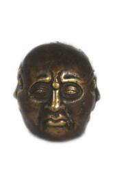 KDMD Four Face Buddha Brass Fengshui Ornament - 5cm, Home Decor & Serenity in Gold - thumbnail 1