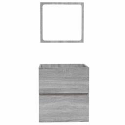 Berkfield Home Premium Bathroom Cabinet with Mirror Grey Sonoma Engineered Wood - thumbnail 5